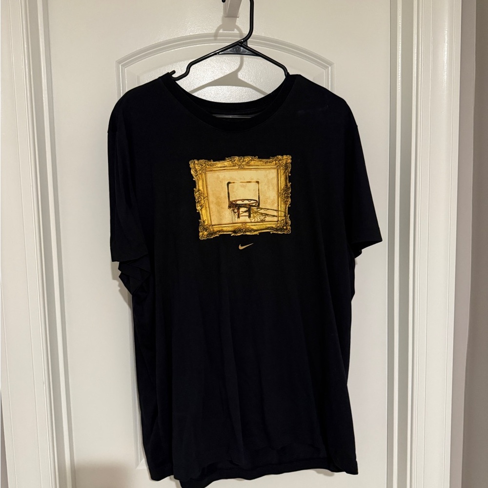 Nike Black Tee with Gold Graphic